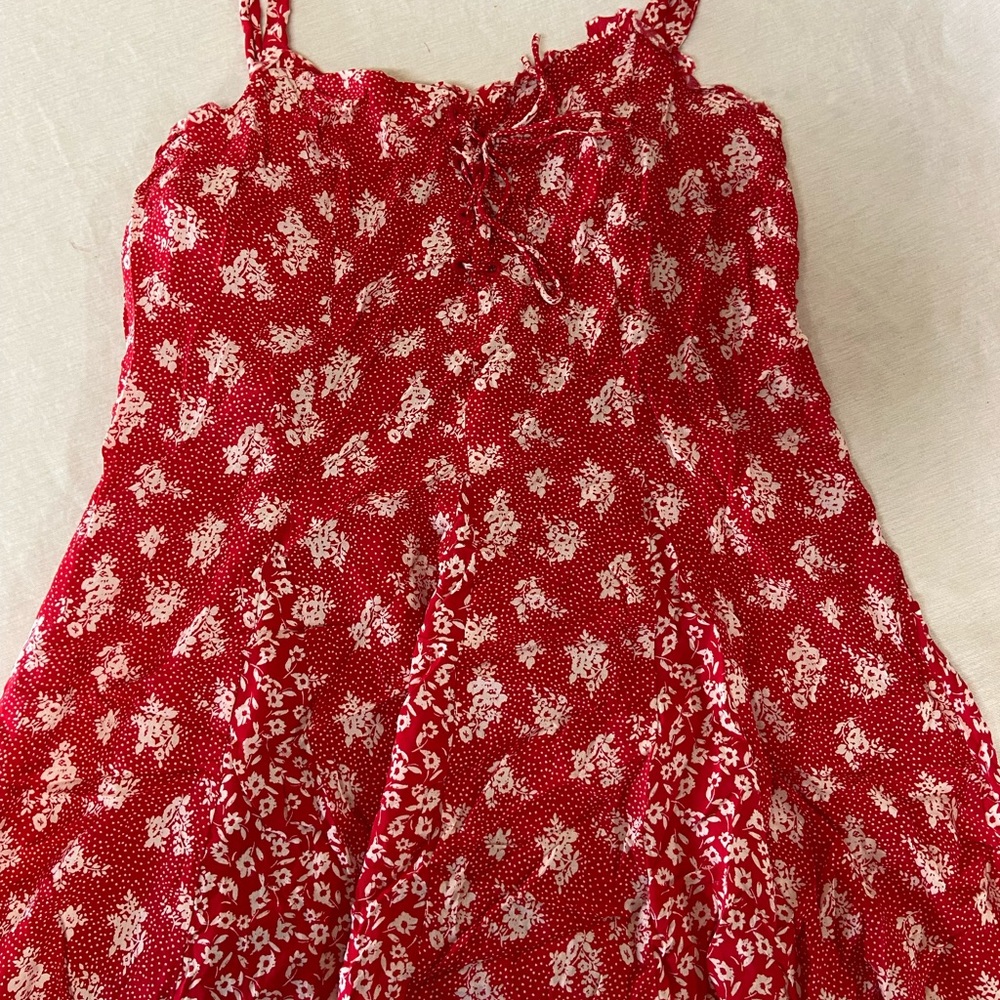 Red skater dress